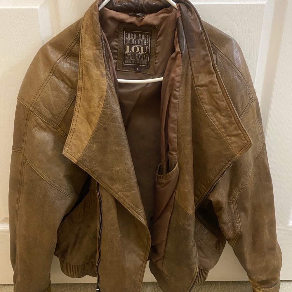 Vintage genuine leather jacket!